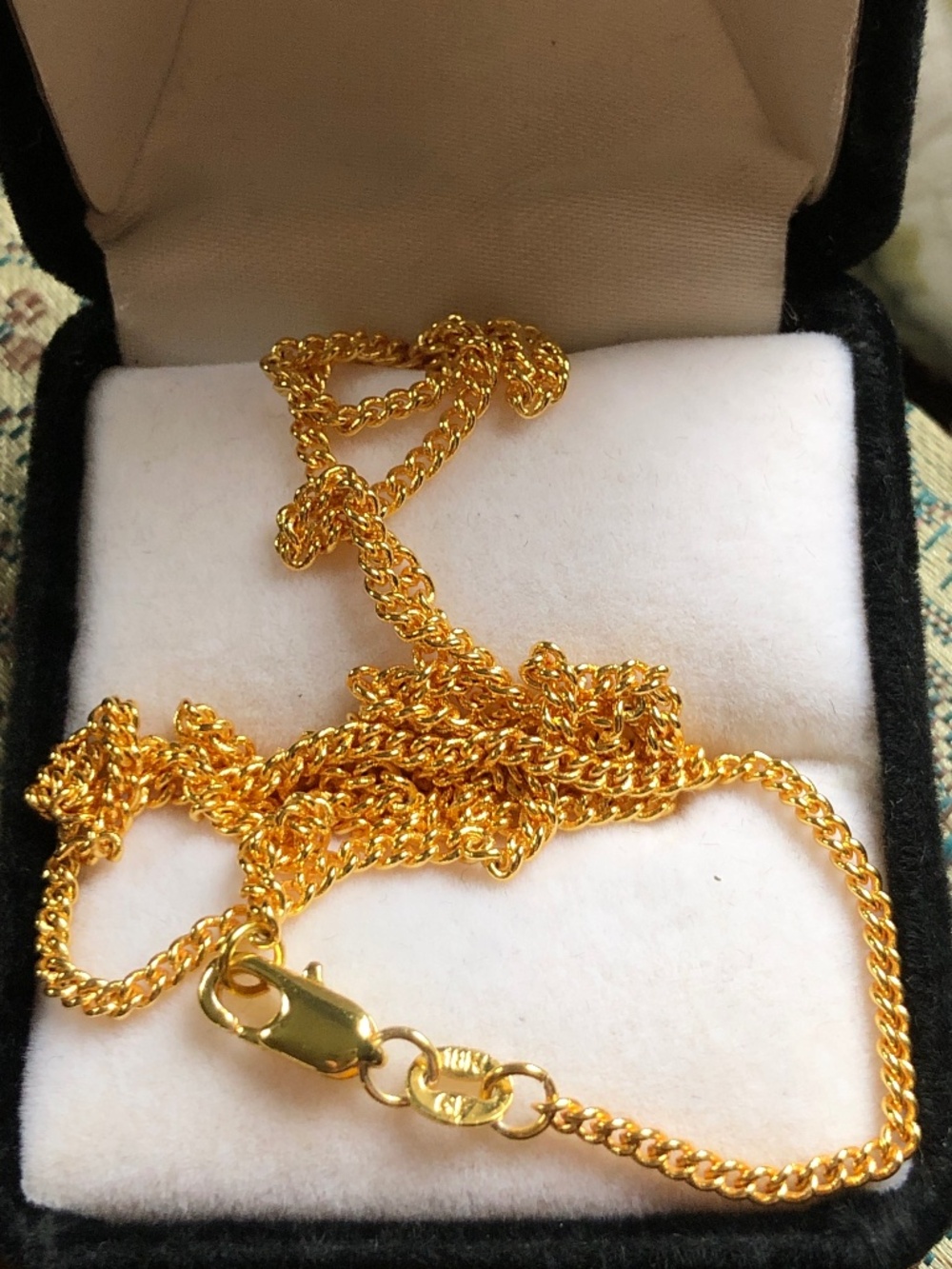 Classic 18k gold filled curb chain 24 inches